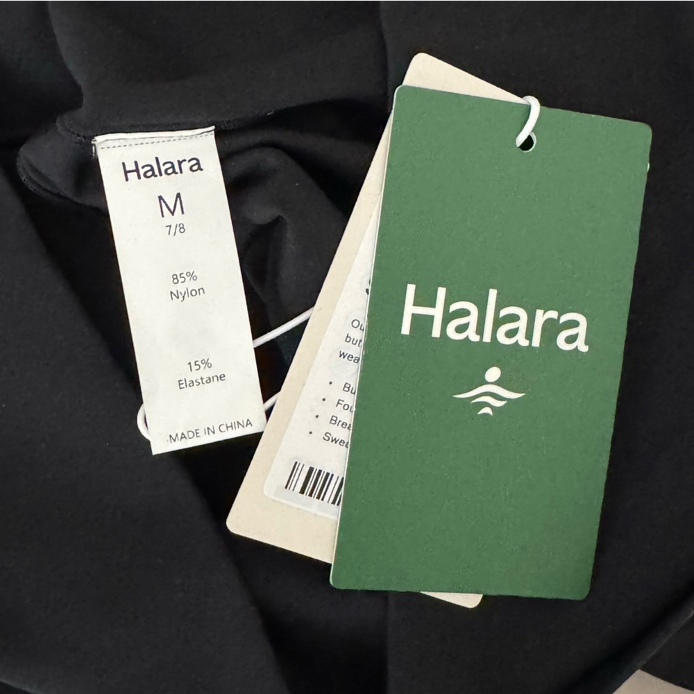 NWT Halara UltraSculpt High Waist Tummy Control Leggings Black 7/8 Length Size M - Picture 7 of 8
